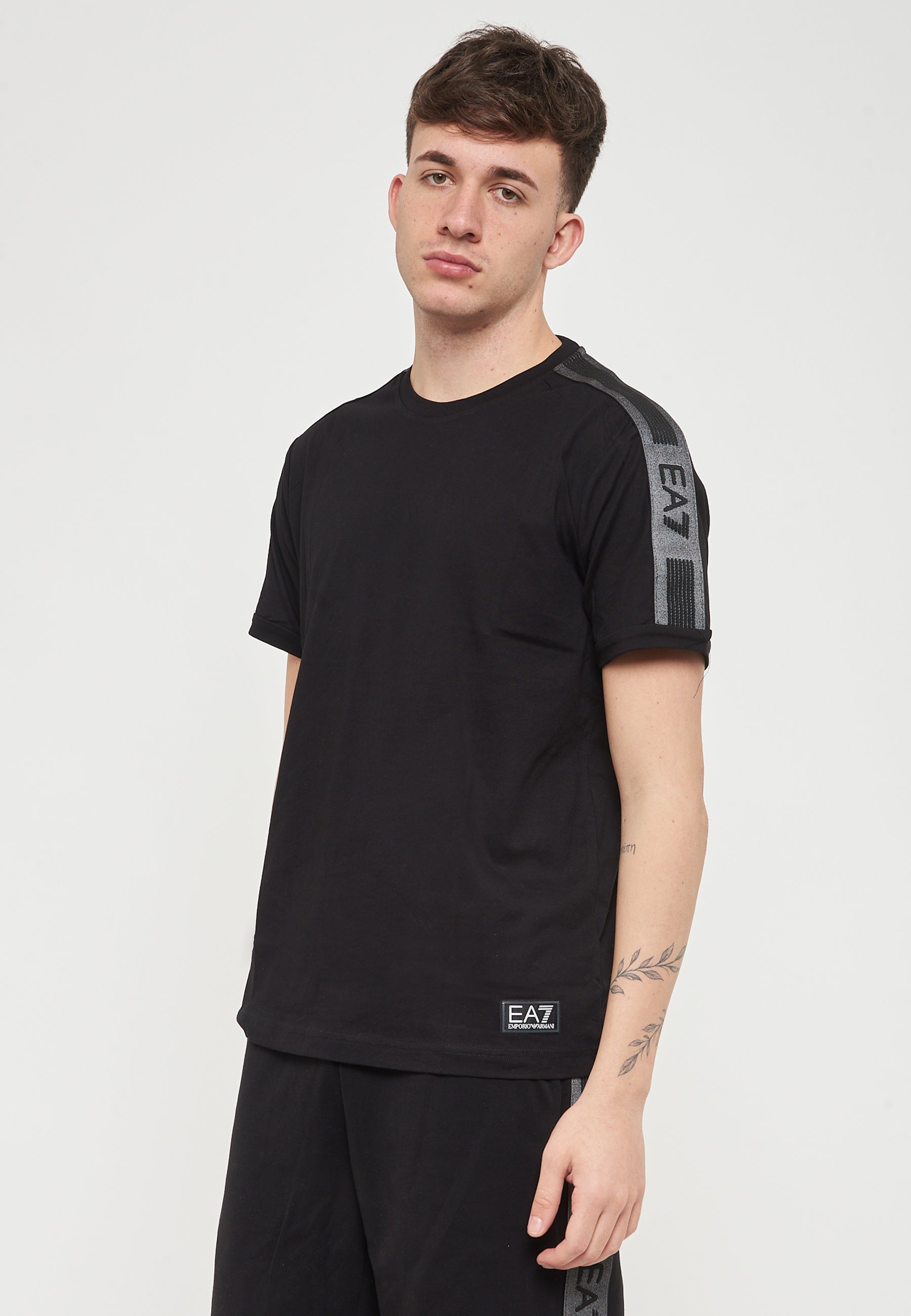 T-shirt Logo Series In Jersey Di Cotone Black 