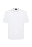 T-Shirt Logo Series A Maniche Corte In Jersey Di Cotone Organico White 