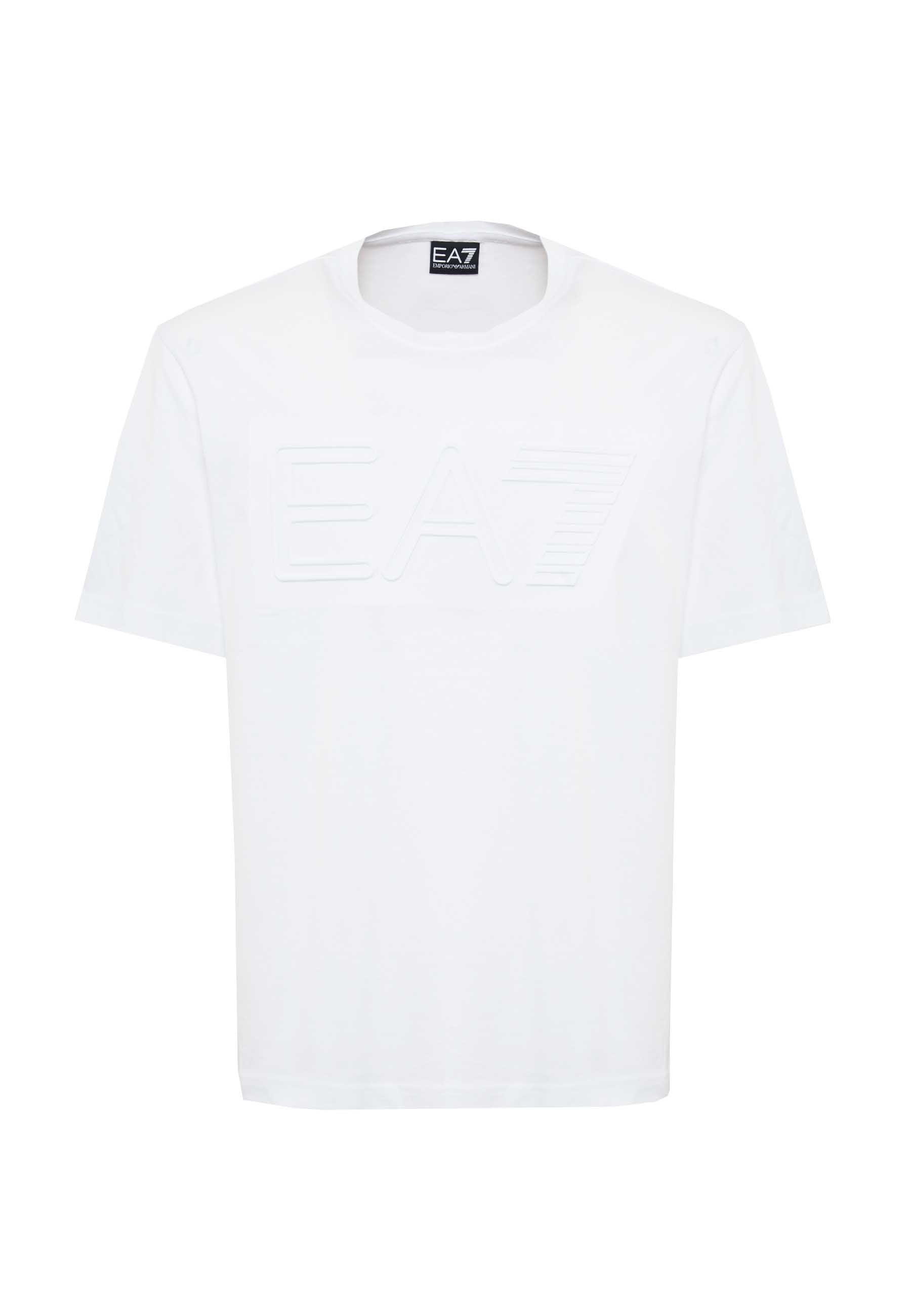 T-Shirt Logo Series A Maniche Corte In Jersey Di Cotone Organico White 