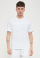 T-Shirt Logo Series A Maniche Corte In Jersey Di Cotone Organico White 