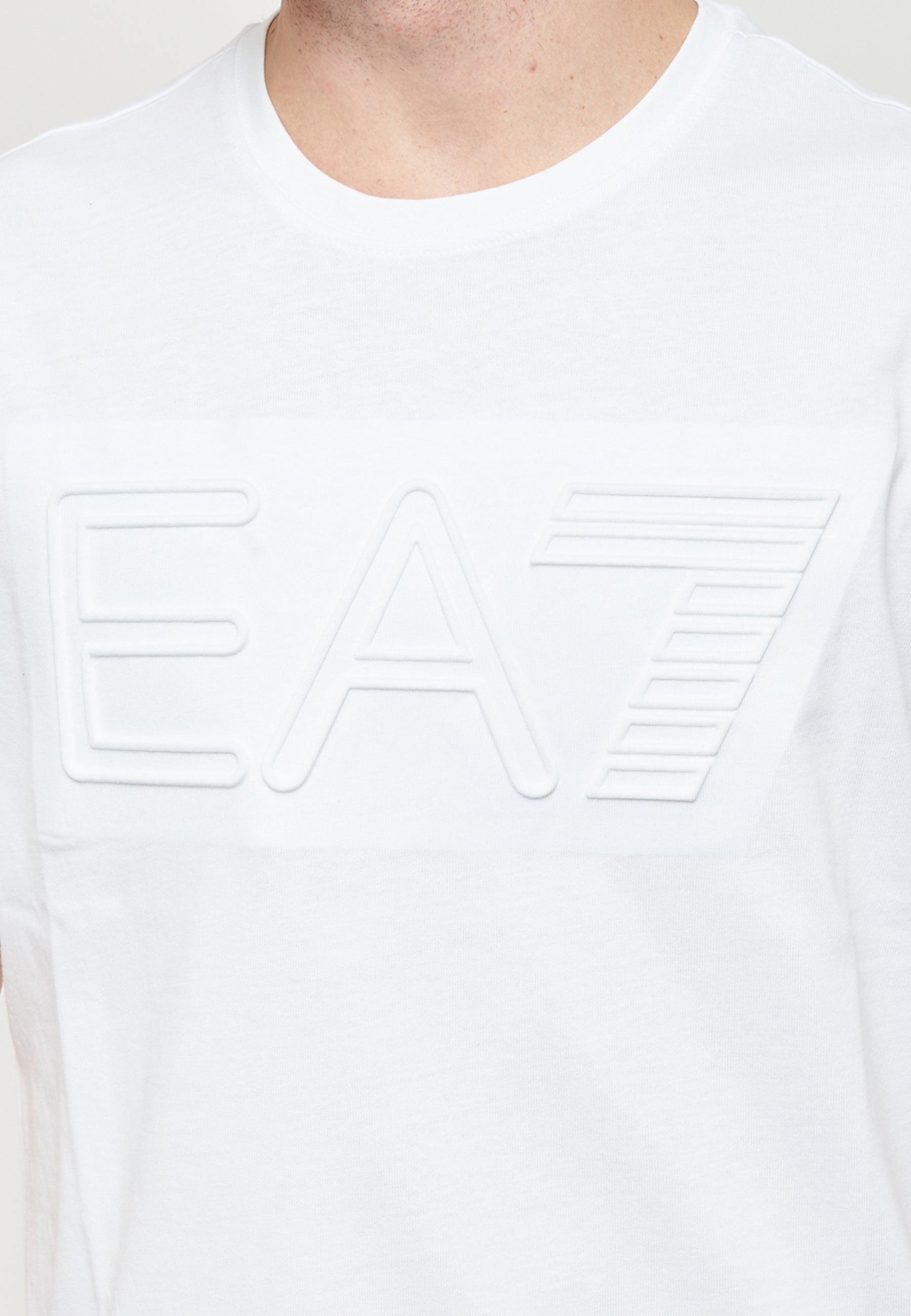 T-Shirt Logo Series A Maniche Corte In Jersey Di Cotone Organico White 