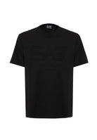 T-Shirt Logo Series A Maniche Corte In Jersey Di Cotone Organico Black 