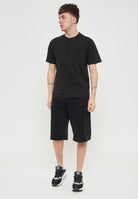 T-Shirt Logo Series A Maniche Corte In Jersey Di Cotone Organico Black 