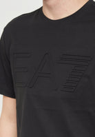 T-Shirt Logo Series A Maniche Corte In Jersey Di Cotone Organico Black 