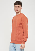 Felpa Girocollo In Cotone Organico Ginger Spice 
