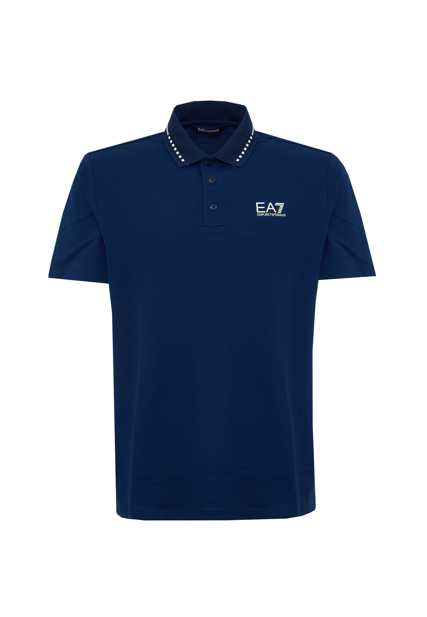 Polo Tennis Club In Piquet Di Cotone Stretch Medieval Blue 