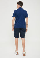 Polo Tennis Club In Piquet Di Cotone Stretch Medieval Blue 