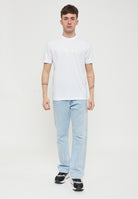 T-Shirt Girocollo Gold Label In Jersey Di Viscosa White 