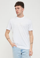 T-Shirt Girocollo Gold Label In Jersey Di Viscosa White 