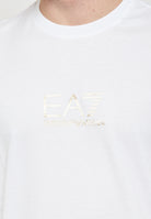 T-Shirt Girocollo Gold Label In Jersey Di Viscosa White 