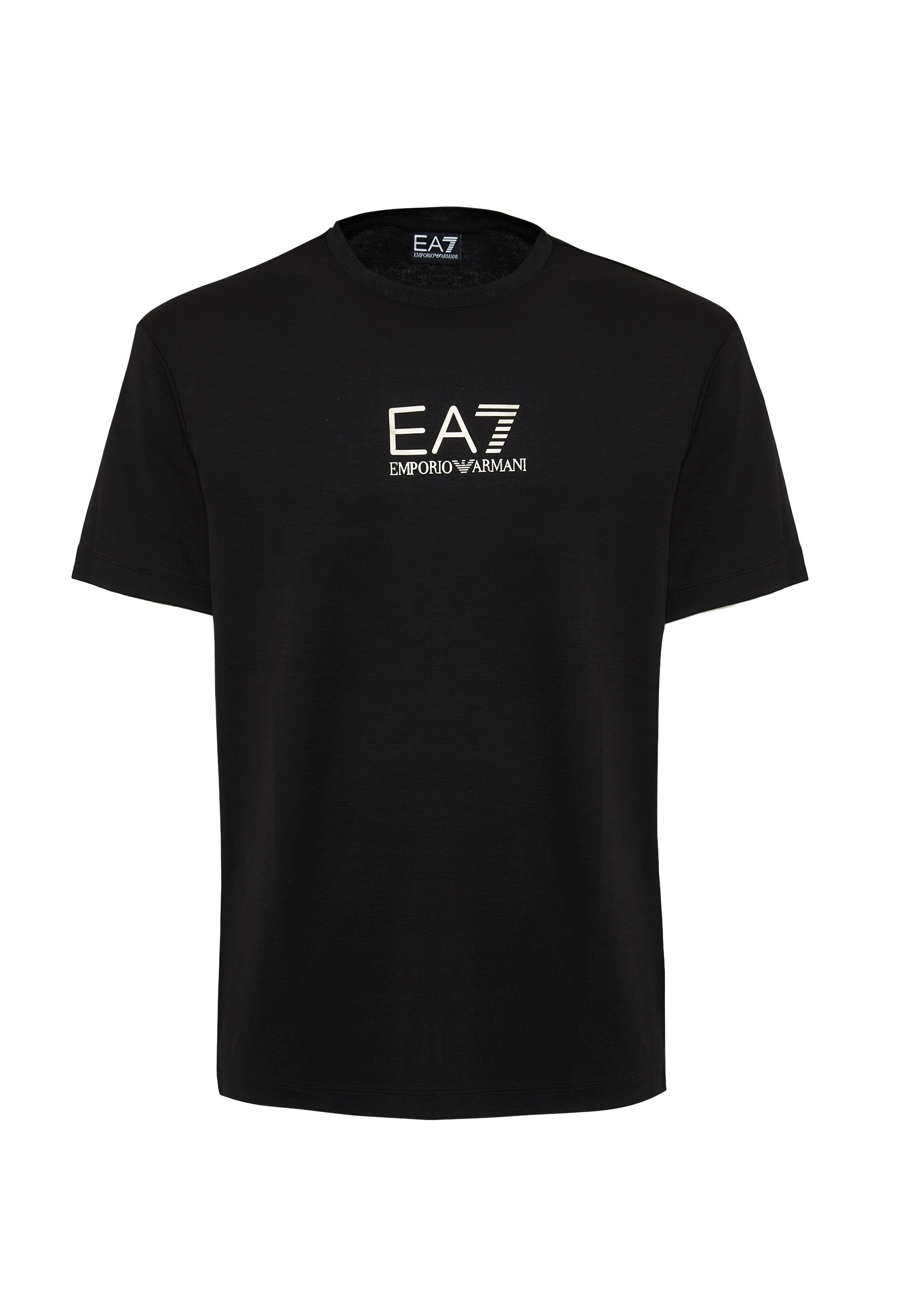 T-Shirt Girocollo Gold Label In Jersey Di Viscosa Black 