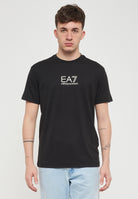 T-Shirt Girocollo Gold Label In Jersey Di Viscosa Black 