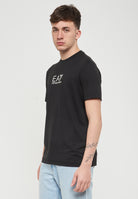 T-Shirt Girocollo Gold Label In Jersey Di Viscosa Black 