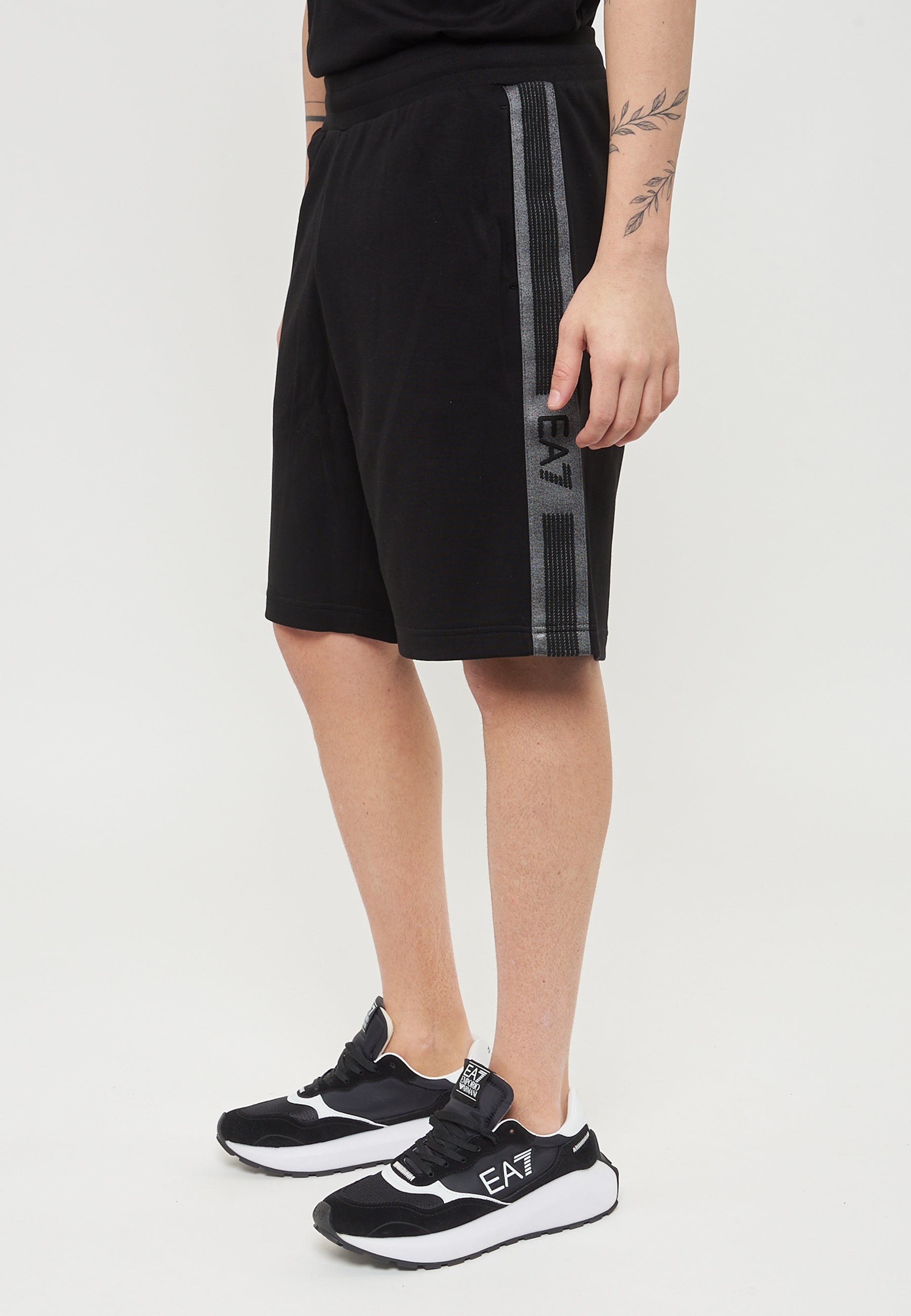 Bermuda Logo Series In Misto Cotone Black 