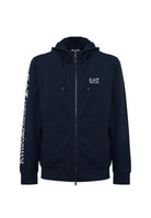 Felpa Con Cappuccio Logo Series In Cotone Blue 