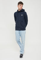 Felpa Con Cappuccio Logo Series In Cotone Blue 