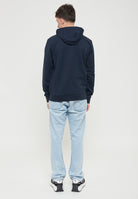 Felpa Con Cappuccio Logo Series In Cotone Blue 
