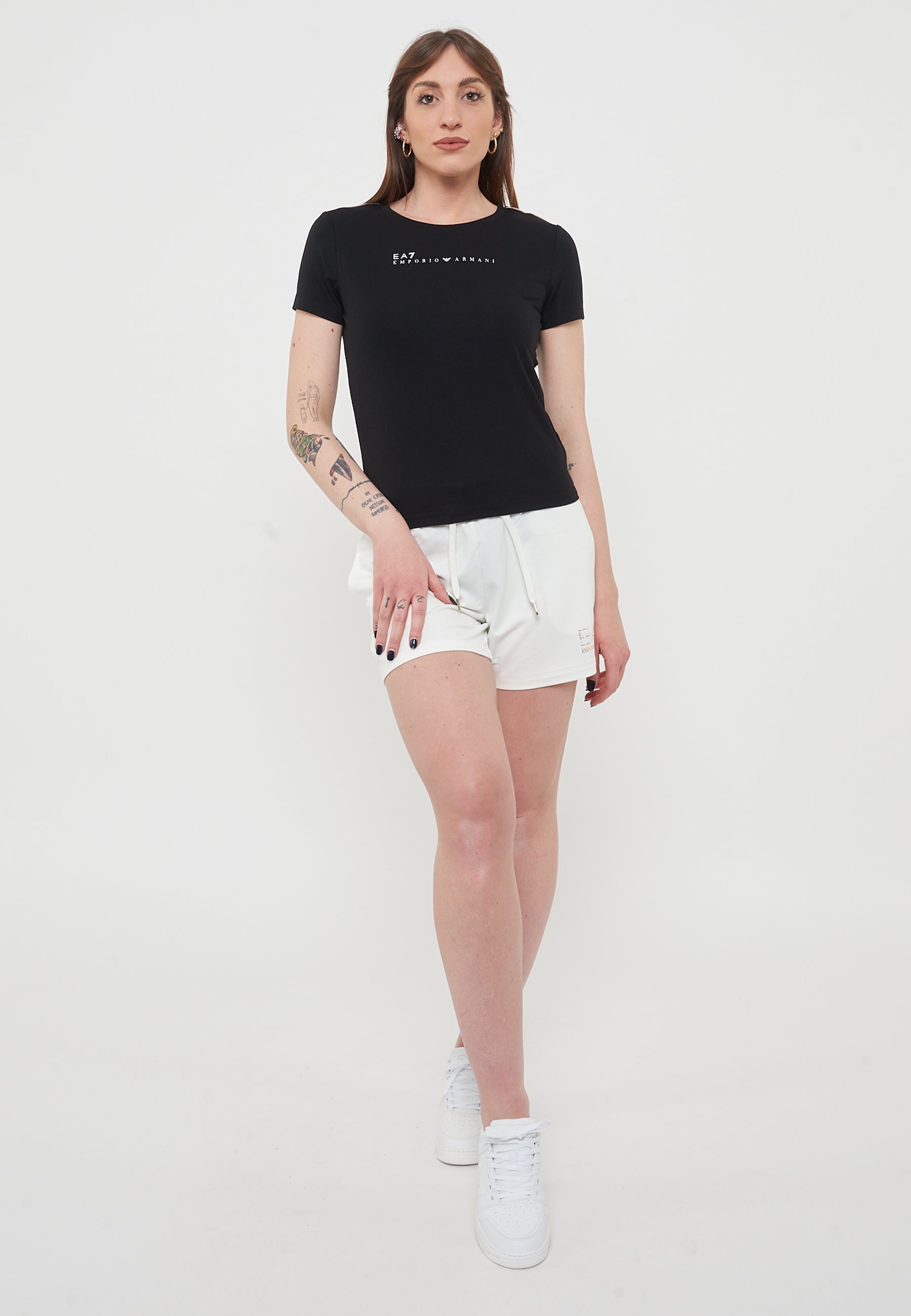 T-Shirt Girocollo Dynamic Athlete In Tessuto Tecnico Natural VENTUS7 Black<BR/> 