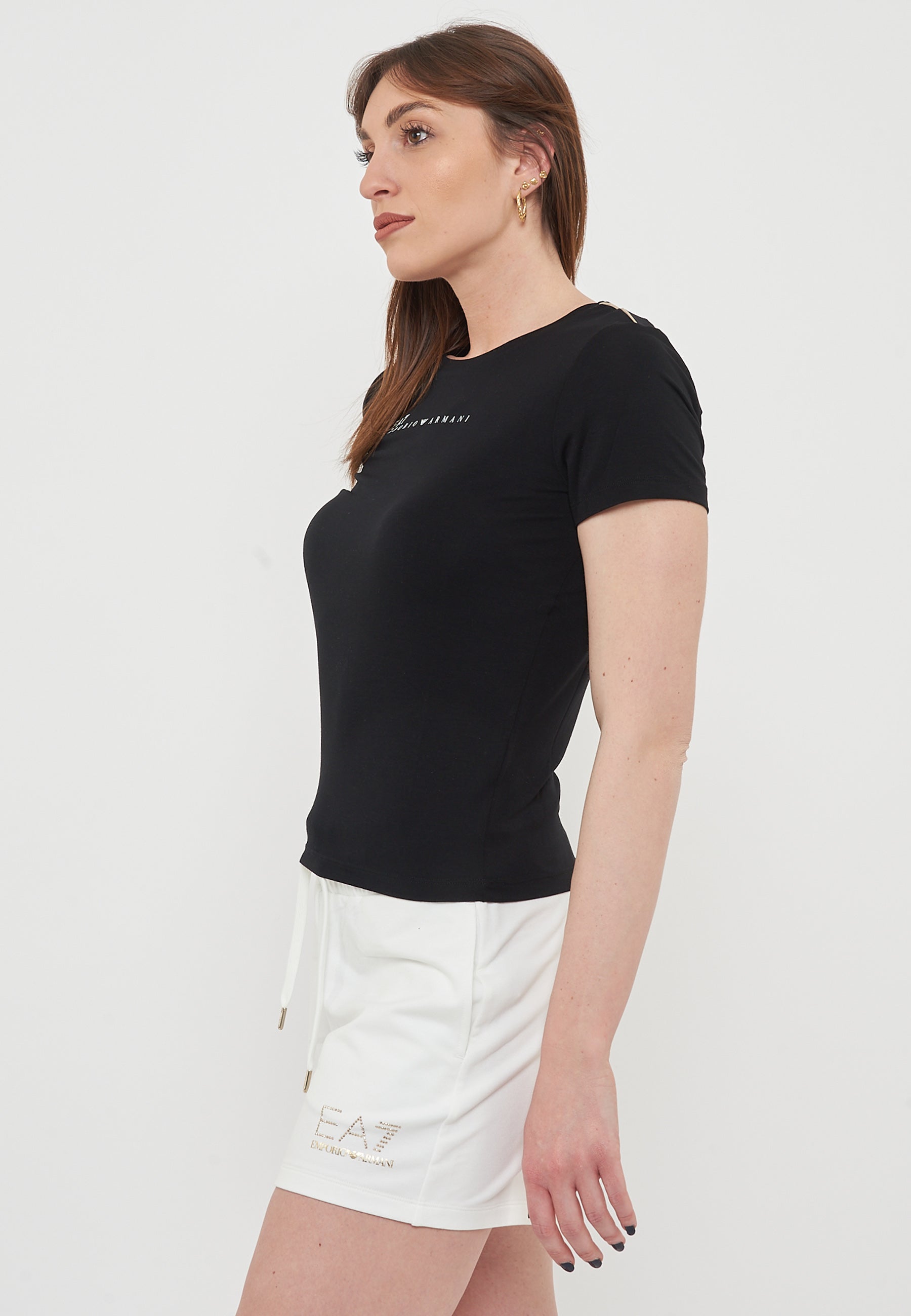 T-Shirt Girocollo Dynamic Athlete In Tessuto Tecnico Natural VENTUS7 Black<BR/> 