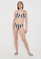 Costume Donna Ea7 Emporio Armani In Tessuto Strech Blue White 