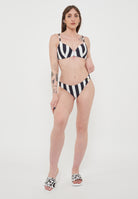 Costume Donna Ea7 Emporio Armani In Tessuto Strech Blue White 