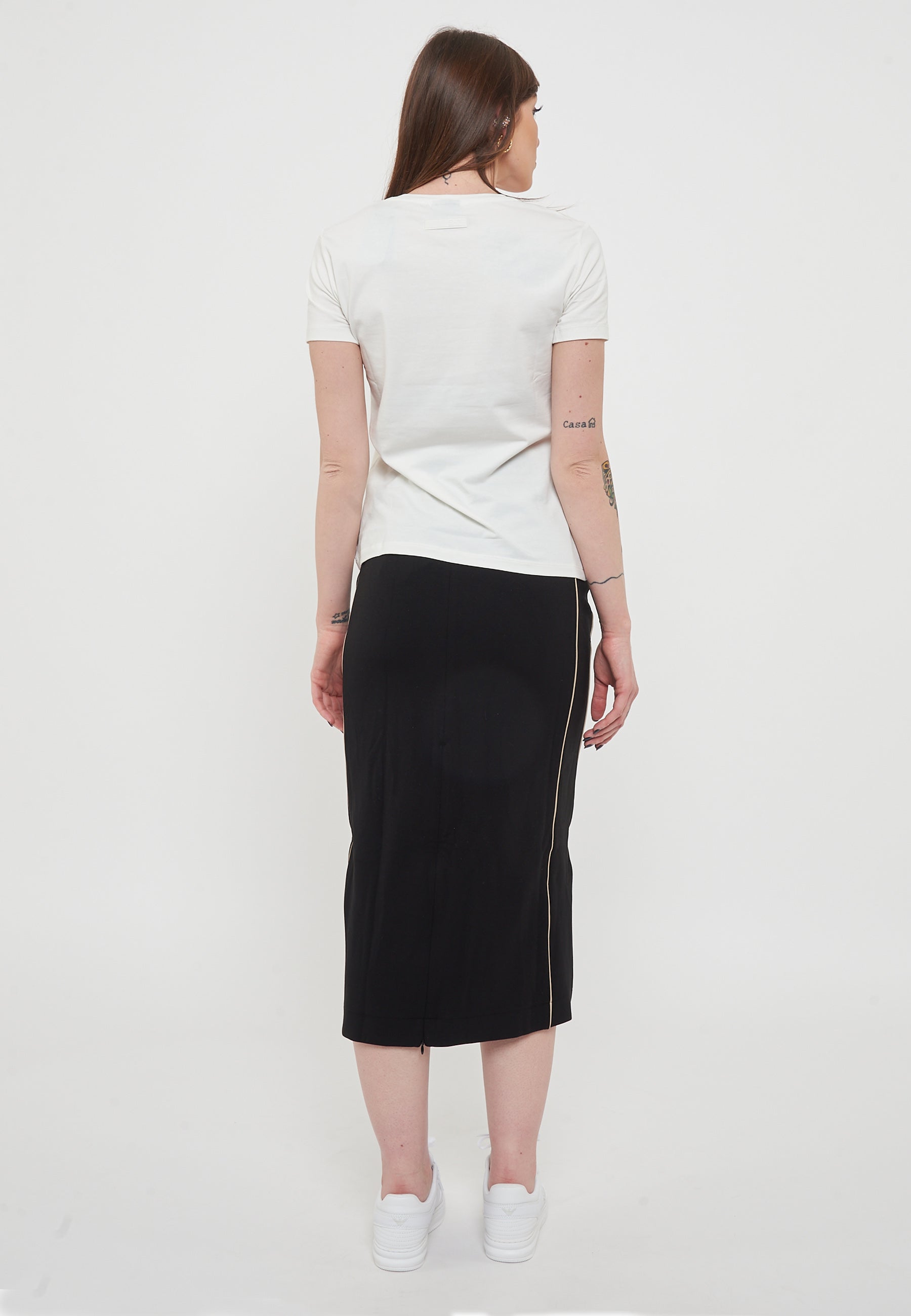 T-Shirt Girocollo Ea7 Emporio Armani Donna Star White 