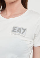 T-Shirt Girocollo Ea7 Emporio Armani Donna Star White 