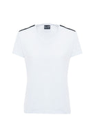 T-Shirt Logo Series In Jersey Di Cotone Stretch White<BR/> 