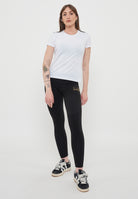T-Shirt Logo Series In Jersey Di Cotone Stretch White<BR/> 