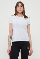 T-Shirt Logo Series In Jersey Di Cotone Stretch White<BR/> 