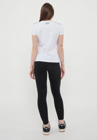 T-Shirt Logo Series In Jersey Di Cotone Stretch White<BR/> 