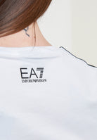 T-Shirt Logo Series In Jersey Di Cotone Stretch White<BR/> 