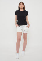 T-Shirt Logo Series In Jersey Di Cotone Stretch Black 