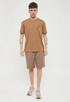 T-Shirt Core Identity Unisex In Jersey Di Cotone Toasted Coconut 