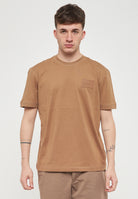 T-Shirt Core Identity Unisex In Jersey Di Cotone Toasted Coconut 