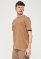 T-Shirt Core Identity Unisex In Jersey Di Cotone Toasted Coconut 