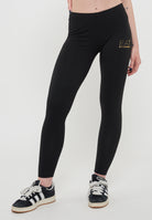 Leggings Evolution In Jersey Di Cotone Stretch Black<BR/> 