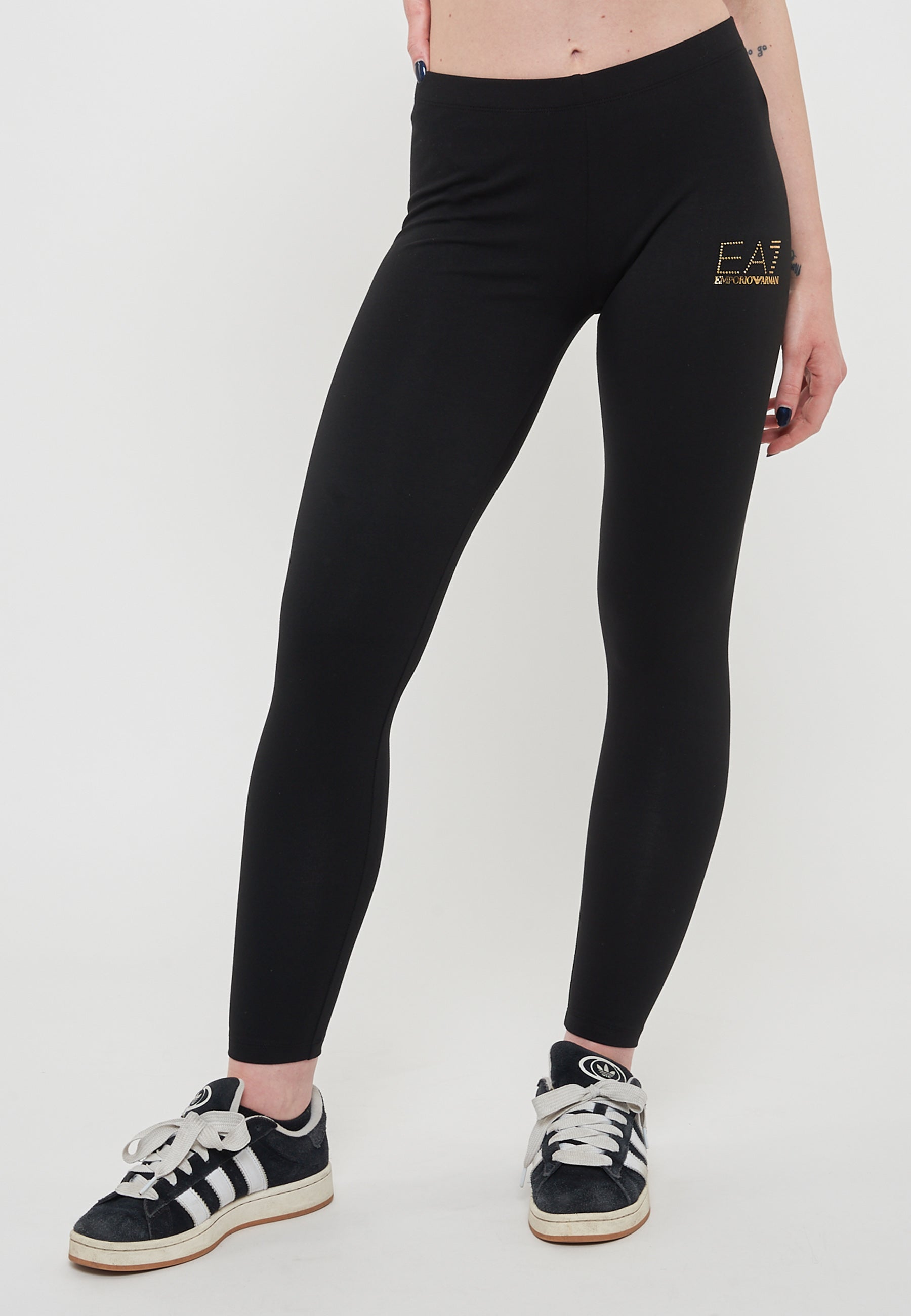 Leggings Evolution In Jersey Di Cotone Stretch Black<BR/> 