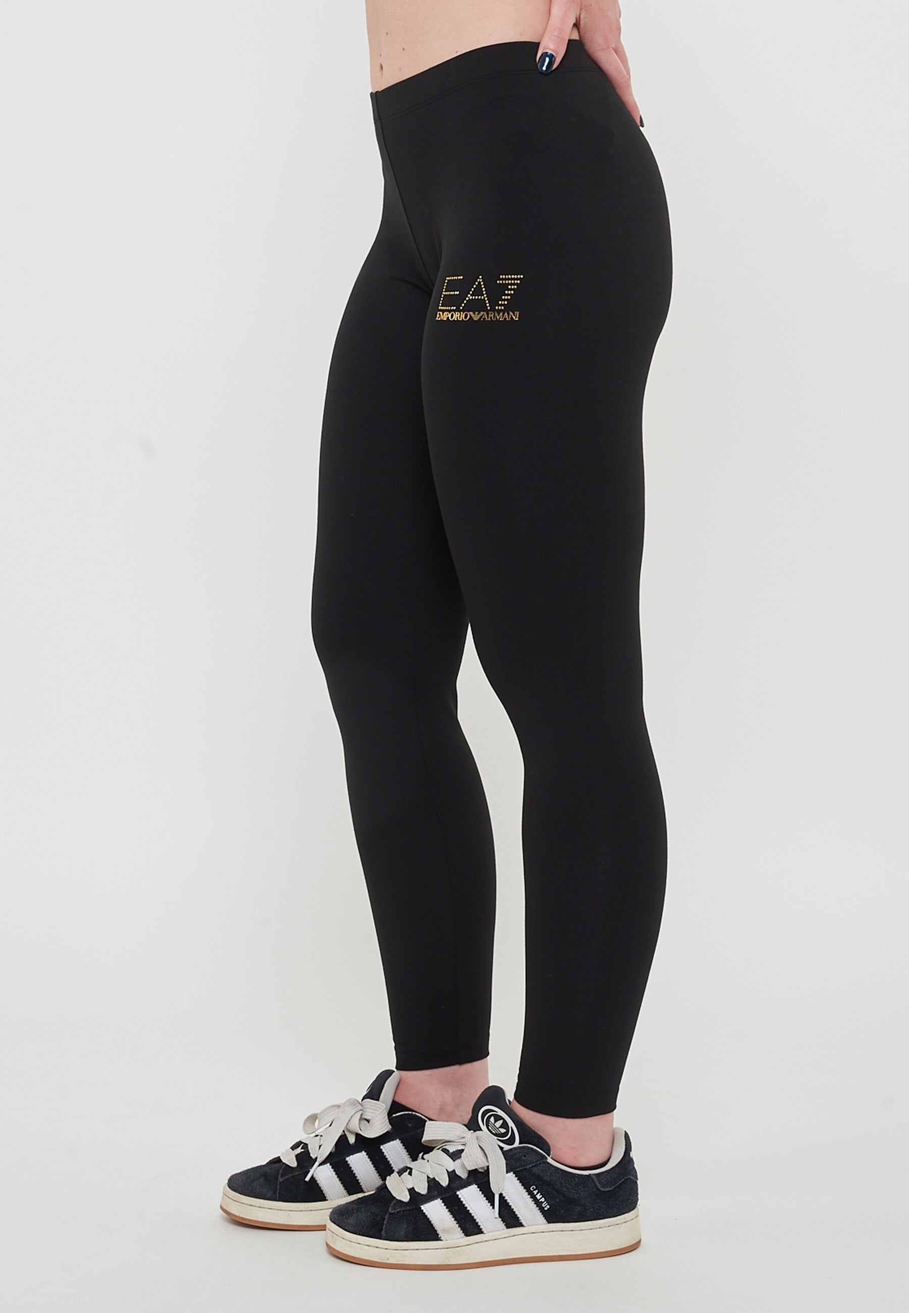 Leggings Evolution In Jersey Di Cotone Stretch Black<BR/> 
