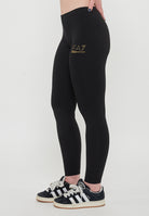 Leggings Evolution In Jersey Di Cotone Stretch Black<BR/> 