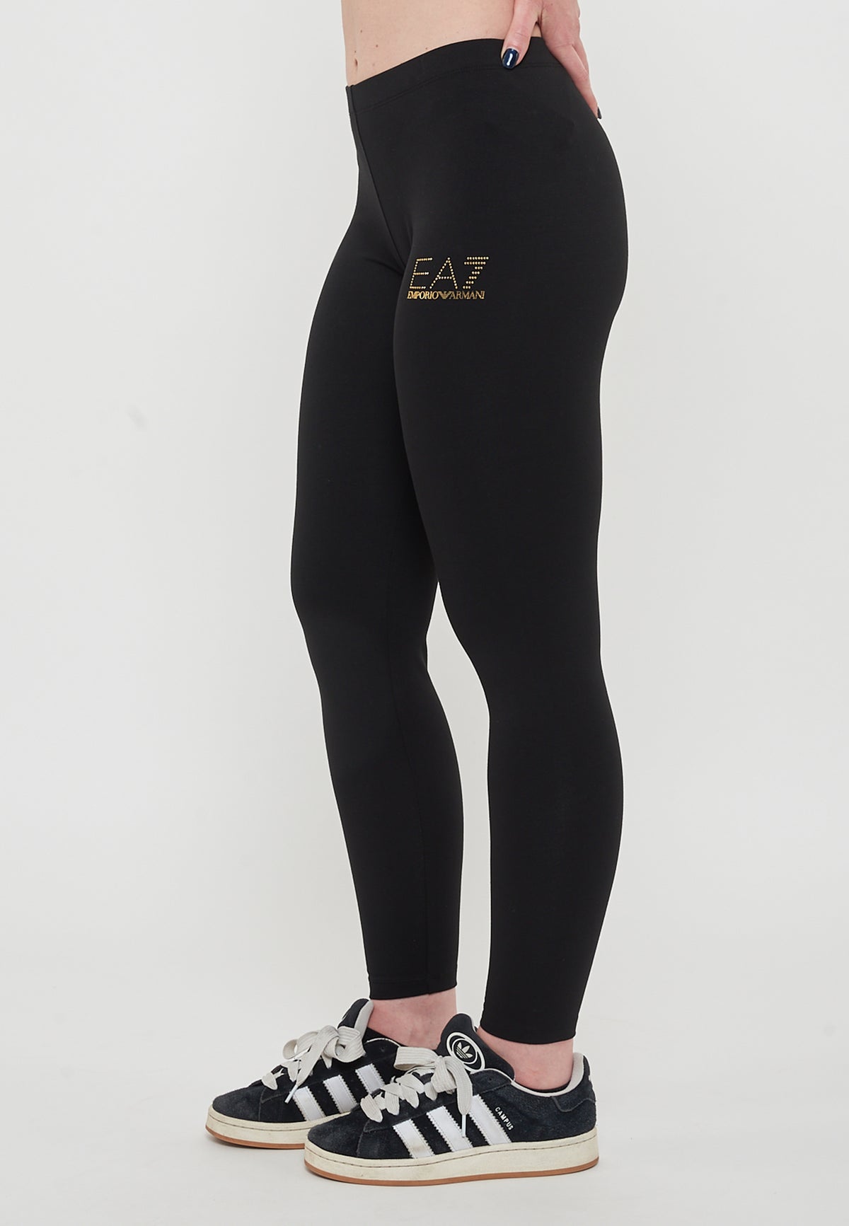 Leggings Evolution In Jersey Di Cotone Stretch Black<BR/> 