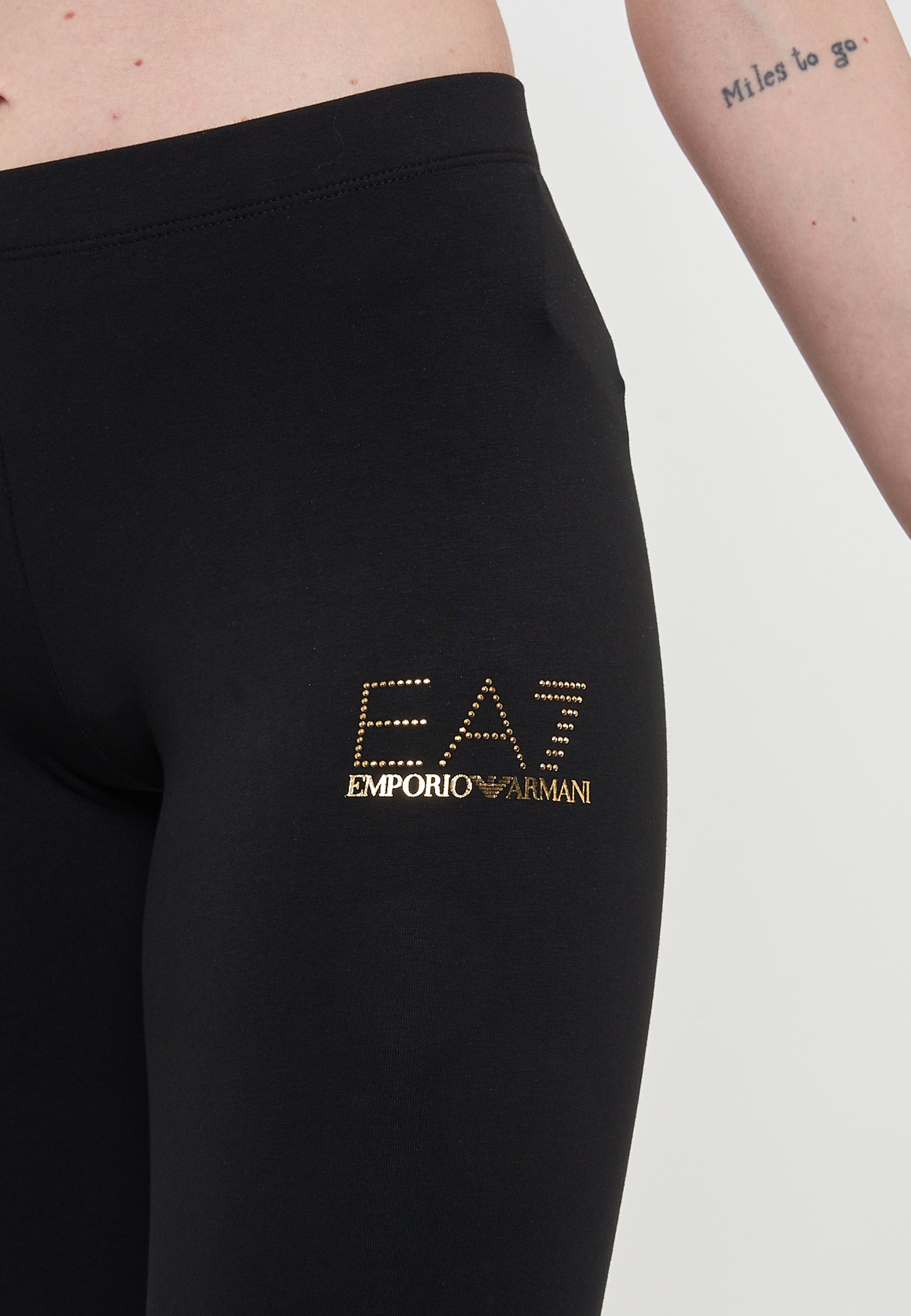 Leggings Evolution In Jersey Di Cotone Stretch Black<BR/> 