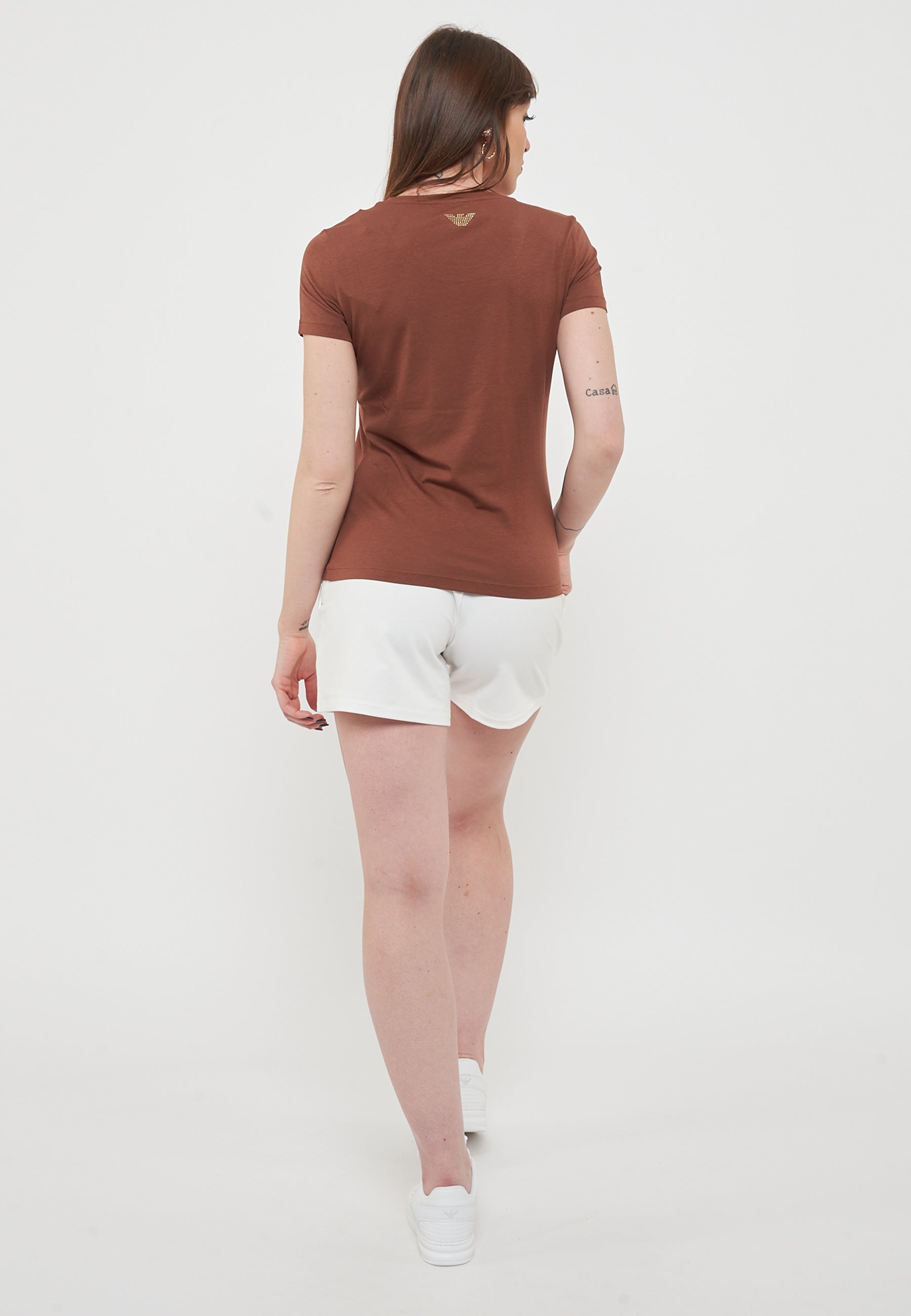 T-Shirt Evolution In Jersey Misto Cotone Friar Brown 