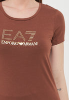 T-Shirt Evolution In Jersey Misto Cotone Friar Brown 