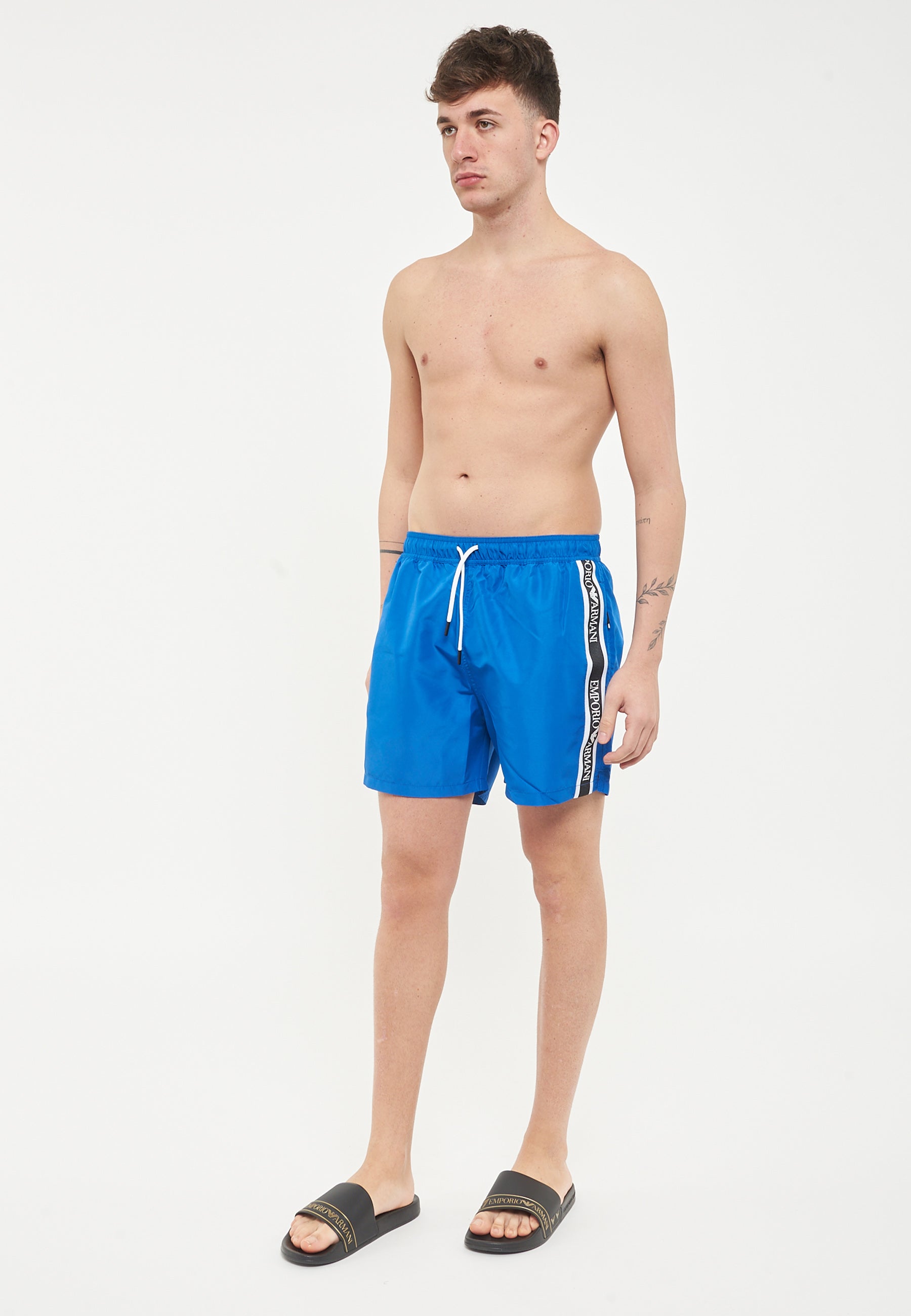Costume shorts in tessuto riciclato logo ASV Ultramarine 