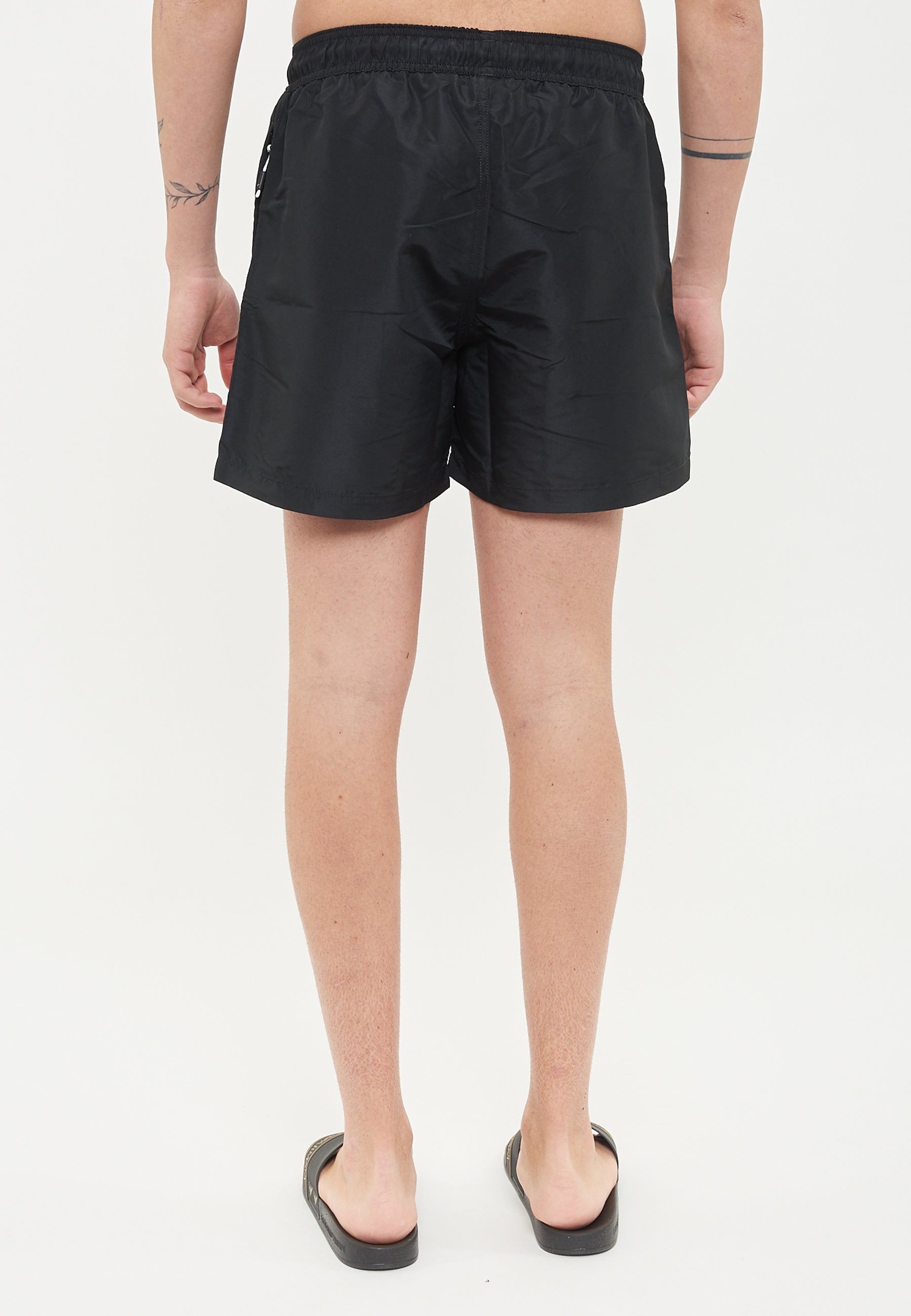 Costume shorts in tessuto riciclato logo bold ASV Black 