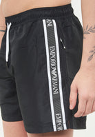 Costume shorts in tessuto riciclato logo bold ASV Black 