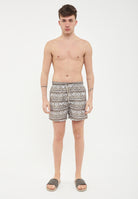Costume shorts con macro logo all over 