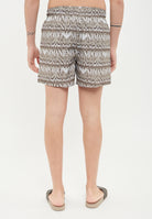 Costume shorts con macro logo all over 