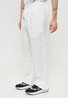 Pantaloni Emporio Armani Swimwear Misto Lino White 